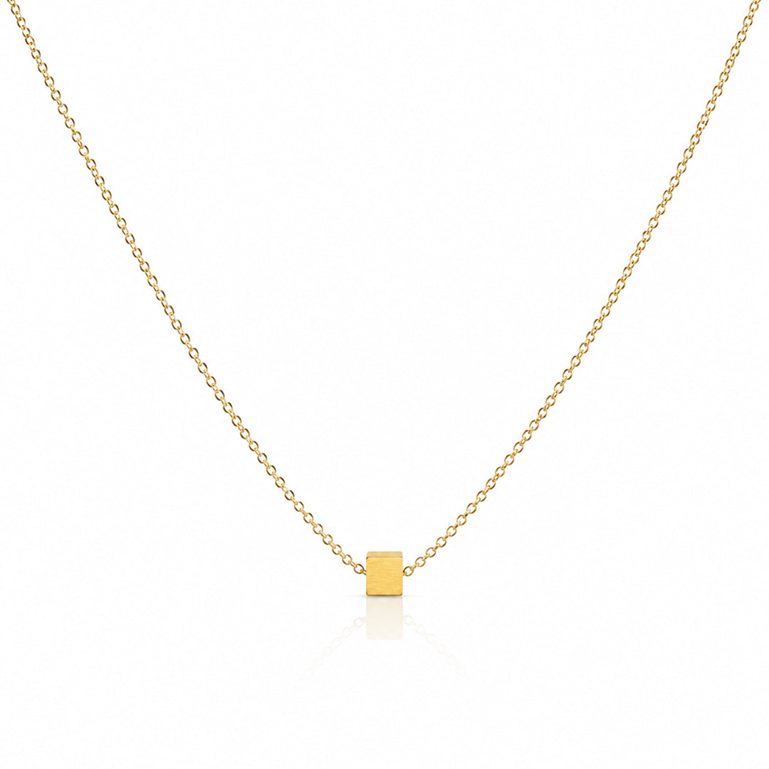 Minimal Square Bar Necklace – Gold
